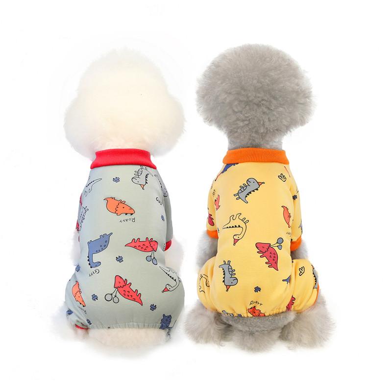 7 Colors Print Pet Dog Pajams for Small Dogs Spring Autumn Puppy Cat Jumpsuit Yorkies Terrier Mascotas Clothes Honden Kleding