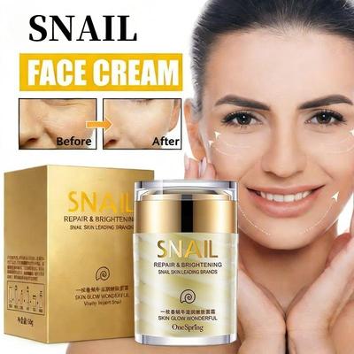 Gesichtscreme mit Schneckenkollagen, aufhellende Feuchtigkeitscreme, Anti-Aging-Gesichtsstraffungscreme, Anti-Falten, Tränensäcke, koreanisches Hautpflegeprodukt, 60 g