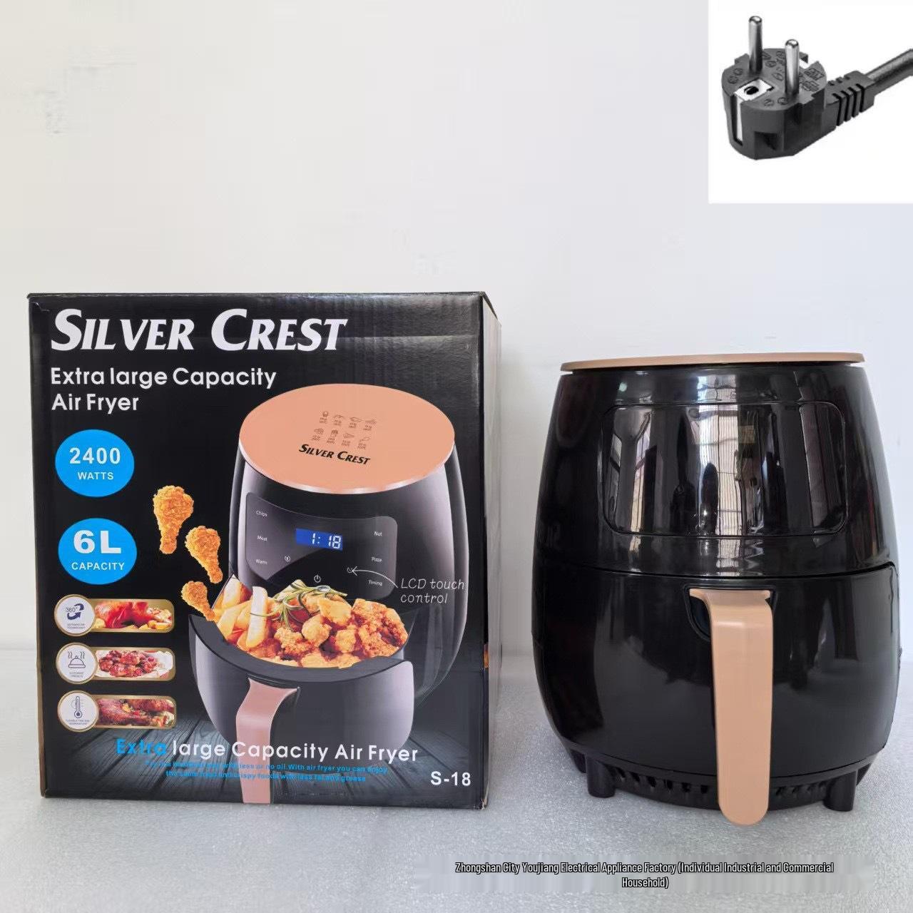 

6L Air Fryer & Electric Oven All-in-One: Large Capacity, Multifunctional, Visible Cooking.