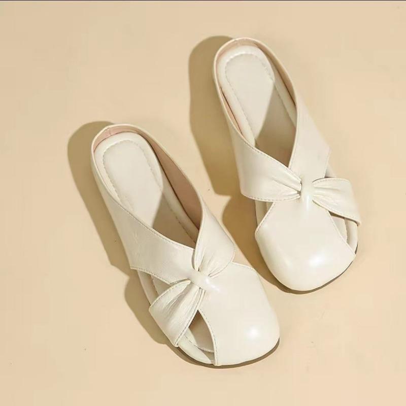 Baotou Half Slippers Fashionable Women's Summer New Fashion Flat-bottomed Temperament One Pedal Cool Slippers Casual Versatile