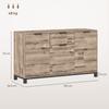 Industrial Style Buffet Sideboard with Drawer and 3 Cabinets, in Brown Wood, 120x36.5x70 cm