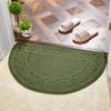 Solid Color Retro Semi-circular Dust Removal Door Mat Home Household Bathroom Non-slip Floor Rug
