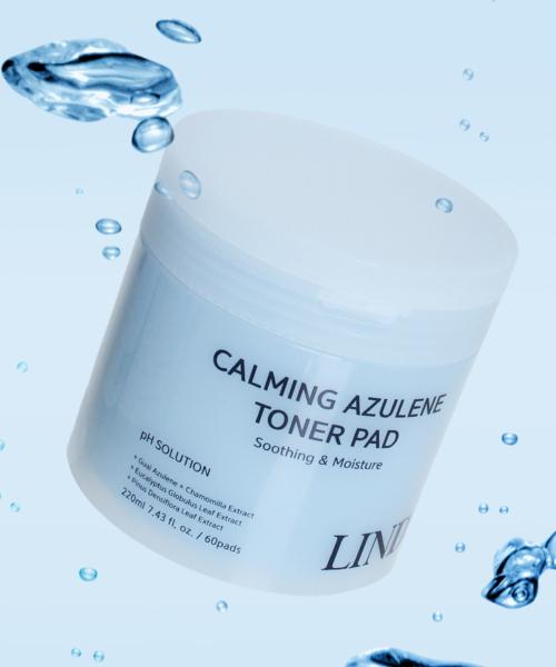Lindsay Calming Cica Azulene Toner Pads with Madecassoside Ampoule (60 Sheets)