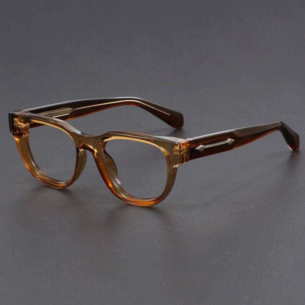 Retro Handmade Glasses for Men and Women Tortoiseshell Blue Light Glasses Large Frame Women All-match Anti-blue Light Gradient G