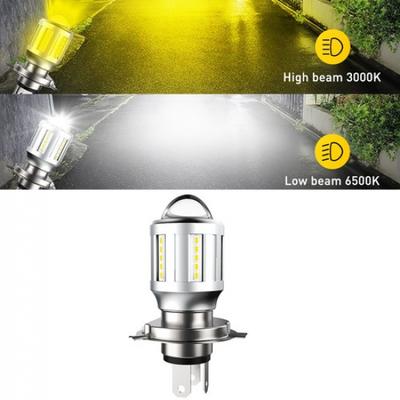 LED 1x Scheinwerfer H4 Glühbirnen Lampen Auto LED Lampe Strahl Fernlicht Abblendlicht Weiß Bernstein 22000LM