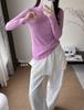Women's Seamless Wool Pullover: Half-High Collar, Long Sleeve, Solid Color - Autumn/Winter Knit Sweater 