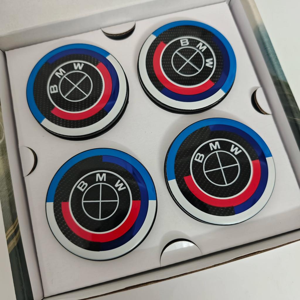For BMW M 4 pieces 56MM 68MM suitable for BMW G80 E84 F48 G01X1 X2 X3 X4 X5 X6 G07 suspension hub cap center cover car sticker accessories JG8