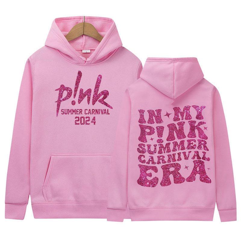 P!nk Růžová zpěvačka Letní karneval 2024 Turné Mikina Pánská Dámská Módní Vysoce kvalitní oblečení Mikina Y2k Vintage Oversized Mikina