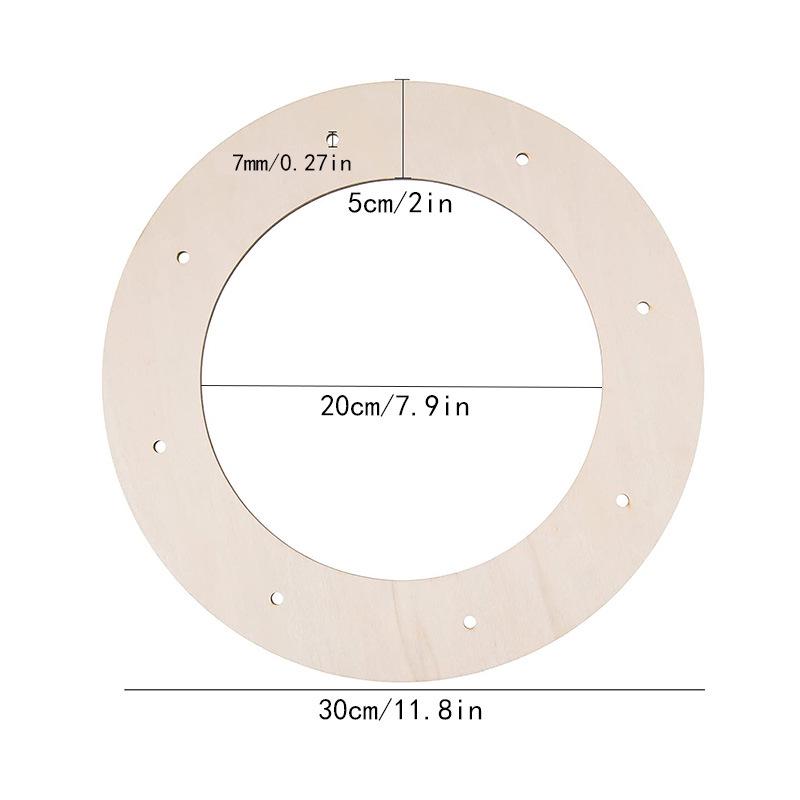 

Незаконченный Деревянный Венок Ручной Работы для DIY Цветочного Рождественского Украшения