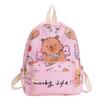School bag cartoon school bag boys and girls cute cartoon kapibara double click press backpack