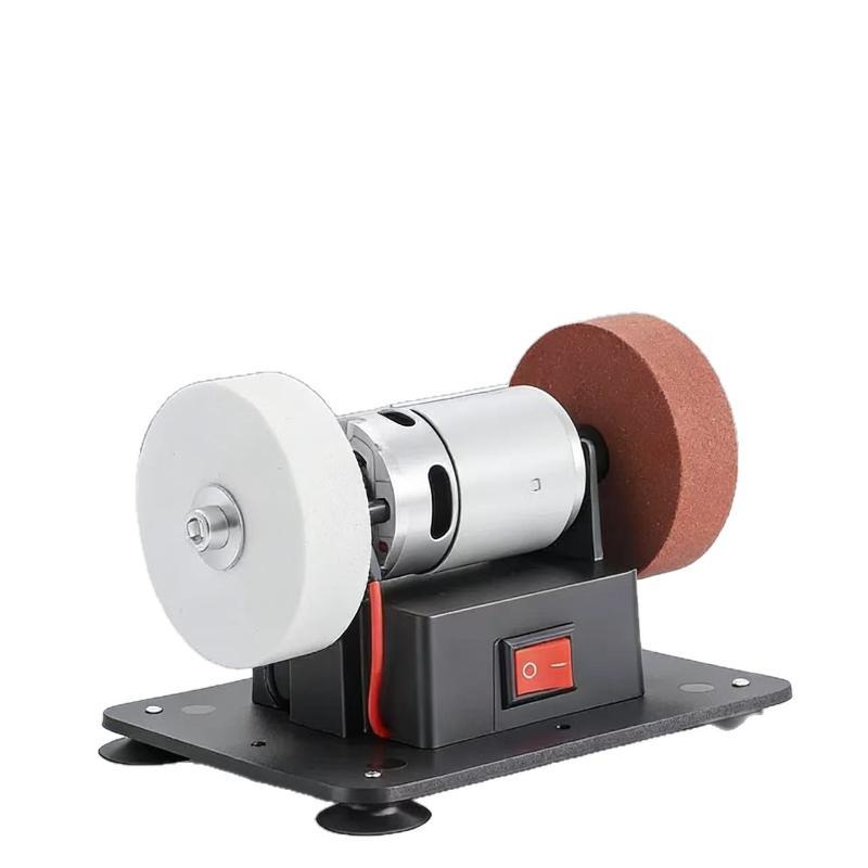Electric Small Sander High Efficiency Portable Sanding Machine with 2 Wheels for Home DIY Woodworking Metal Polishing