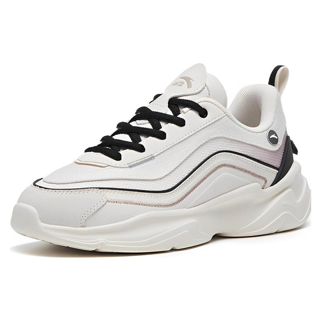 Anta White Crape Myrtle Slip Resistant, Abrasion Resistant, Breathable Low Top Sports Casual Shoes Women's 922318830-2