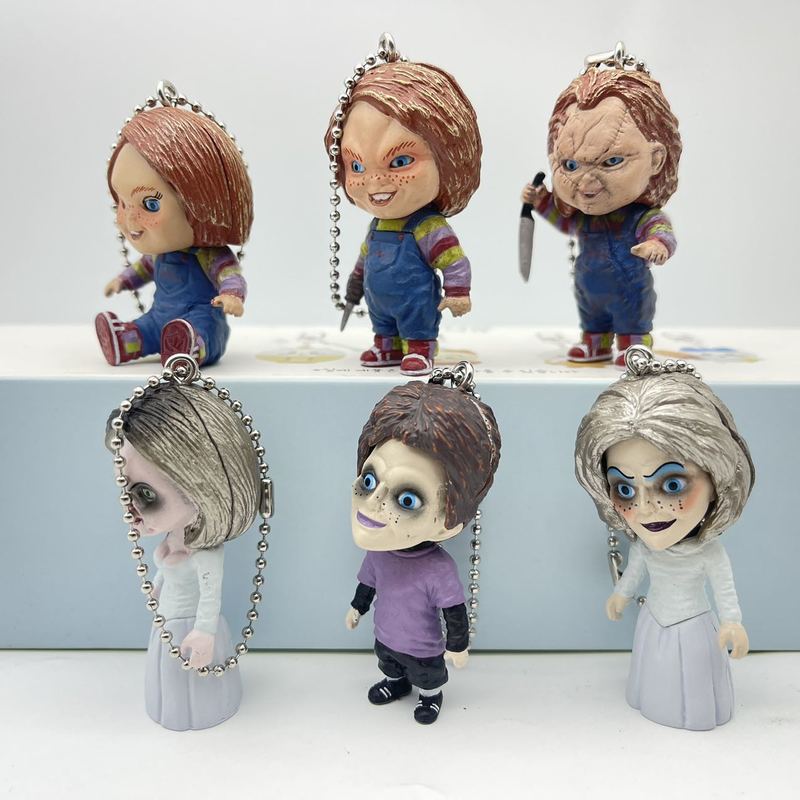 Bambola Nuova Spettrale Modellazione Figure d'Azione Horror Giocattoli Decorazione Ciondolo Oscillante Portachiavi Fascino Regali per le Feste dei Fan