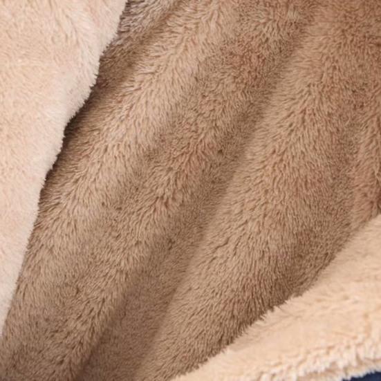 Women Coat Solid Color Hooded Plush Thicken Winter Jacket for Work