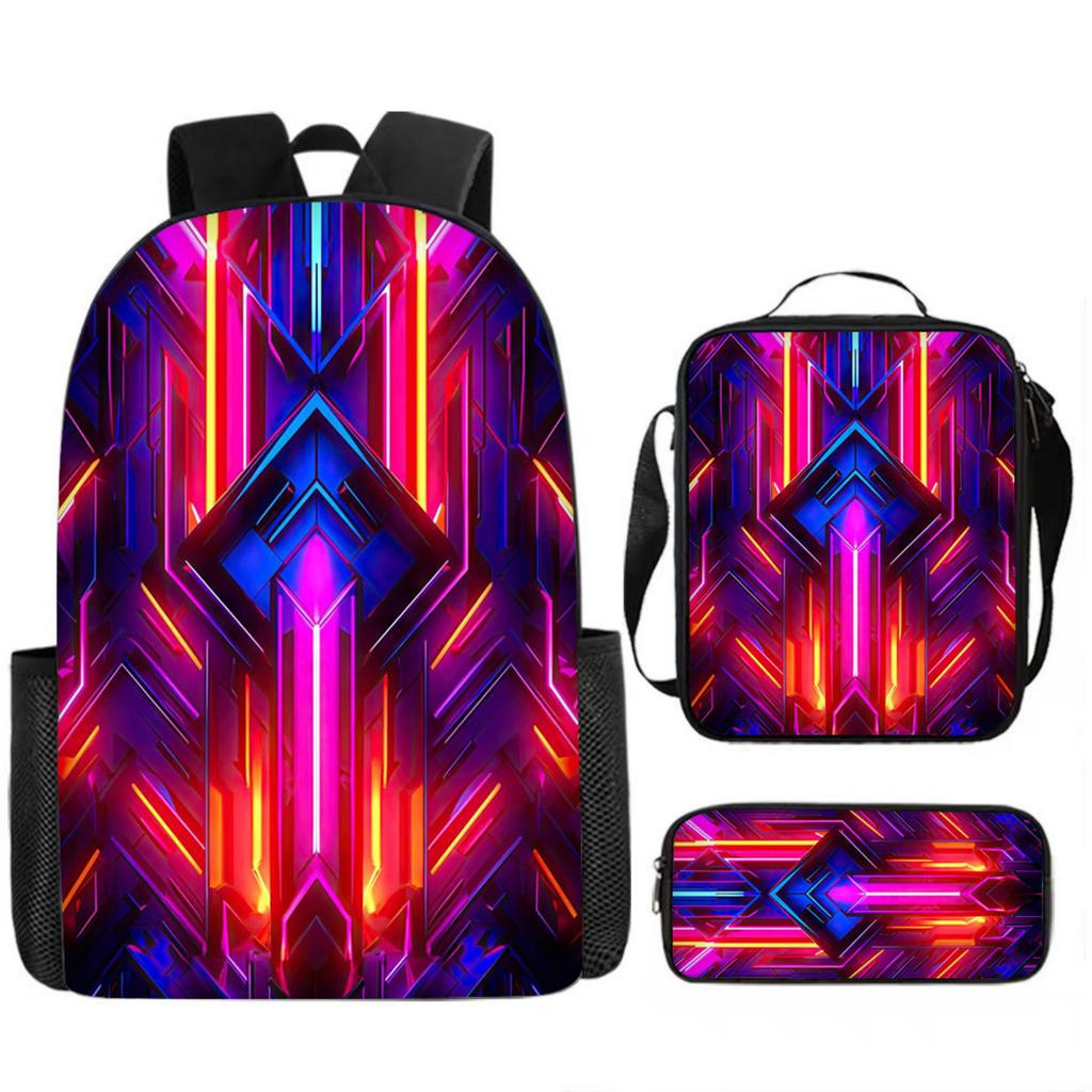 Conjunto de Mochila Escolar Mecânica Infantil - Mochila Escolar de Grande Capacidade com Bolsa de Ombro e Estojo para Estudantes