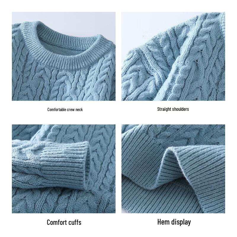 JEANSWEST Men's Thick Warm Knitted Pullover Sweater