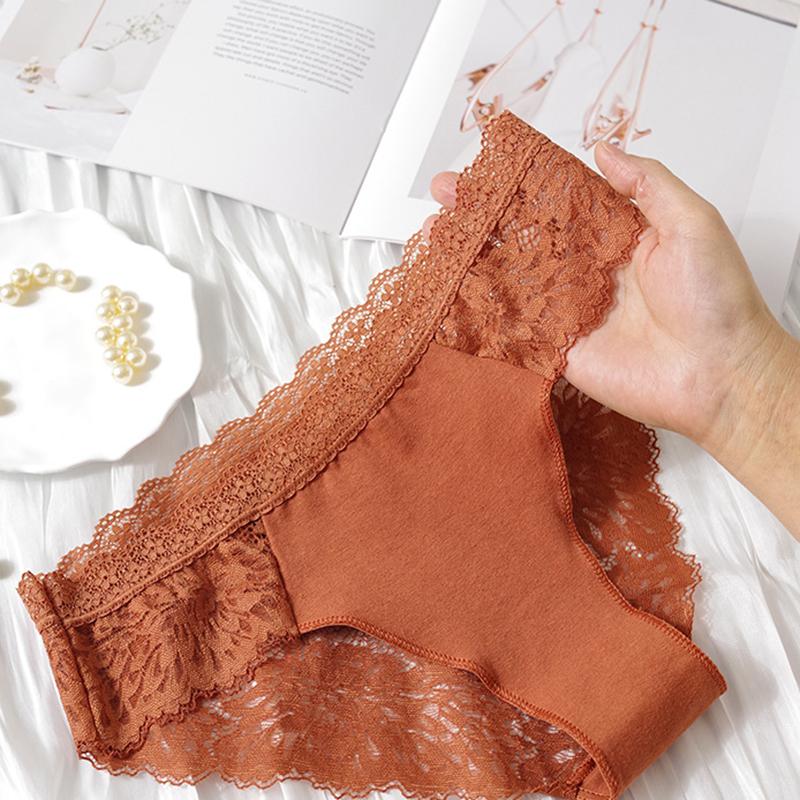 Sexy Women Lace Underwear High Wasited Panties Fashion Seamless French Hollow Panties Bikini Briefs