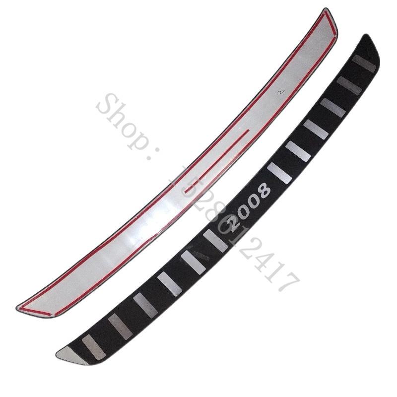 For Peugeot 2008 2014 2015 2016~ Rear Door Bumper Protector sill plate Protector Sill Rear boot guard Trim car Accessories