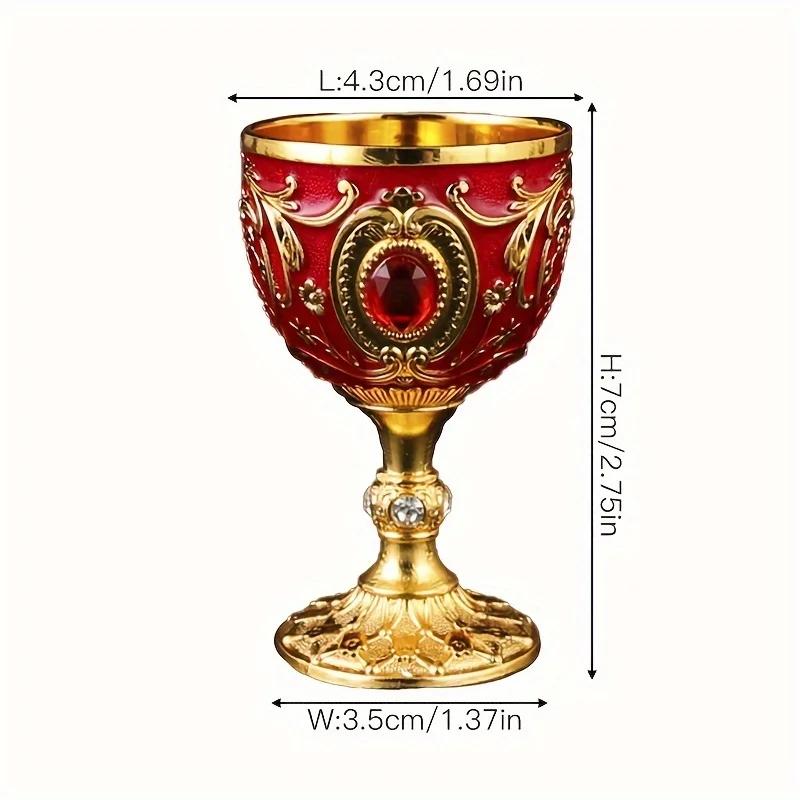 Calice Medievale Vintage Graal Sacro in Metallo Inciso a Mano Bicchiere da Vino Stile Europeo Bar di Casa Bicchieri Sala da Pranzo e Decorazione per la Casa
