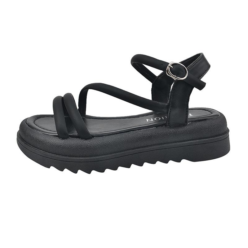 

Женские летние модные босоножки на платформе 37 чёрный