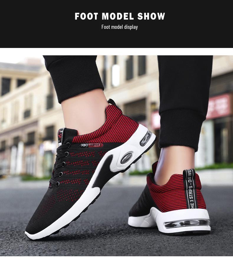 Men's 2025 Lace-Up Running Sneakers, Plus Size Casual Sports Shoes