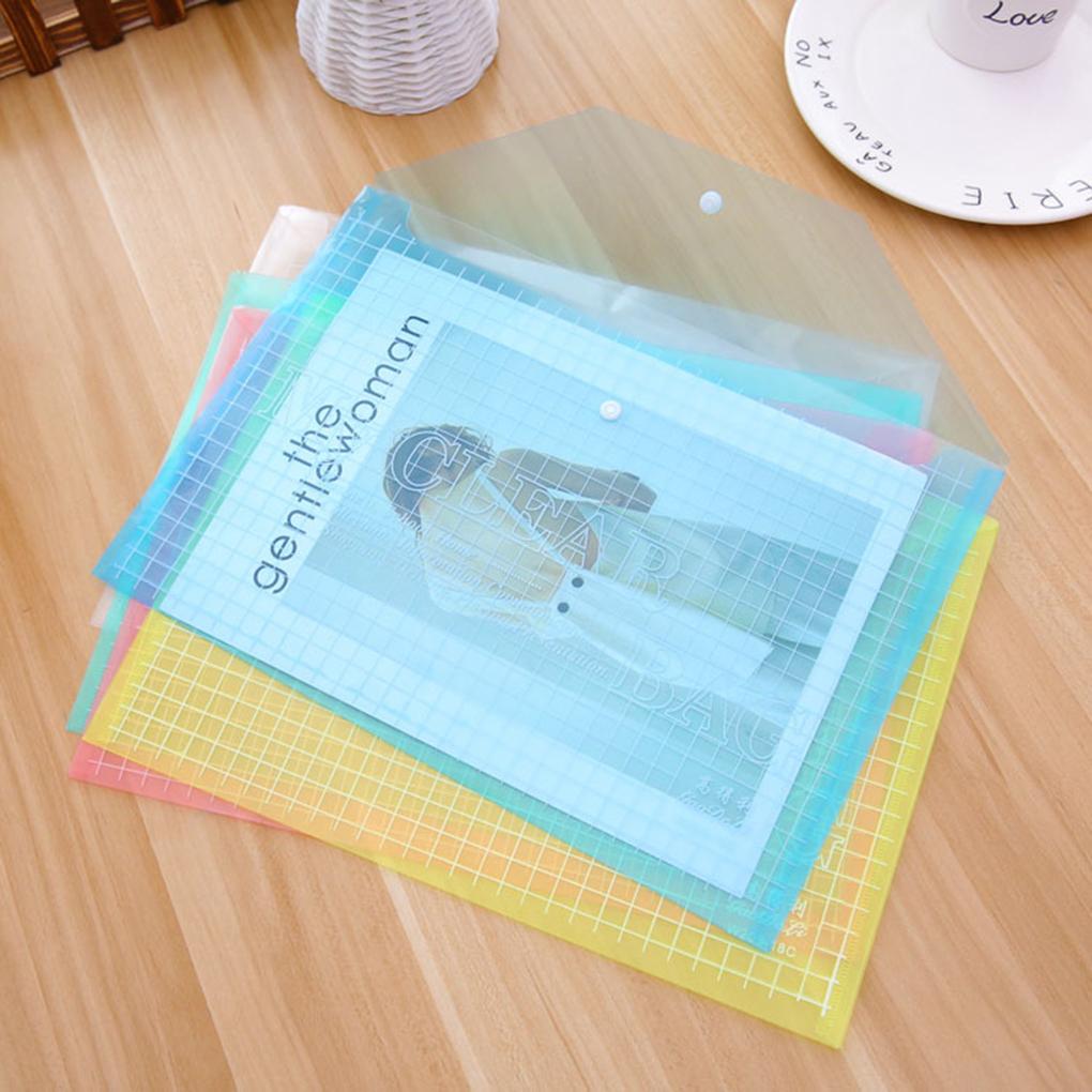 1/5/10 A4 PVC Plastic Document Bag Paper Office Supplies Clear File Folder Bags