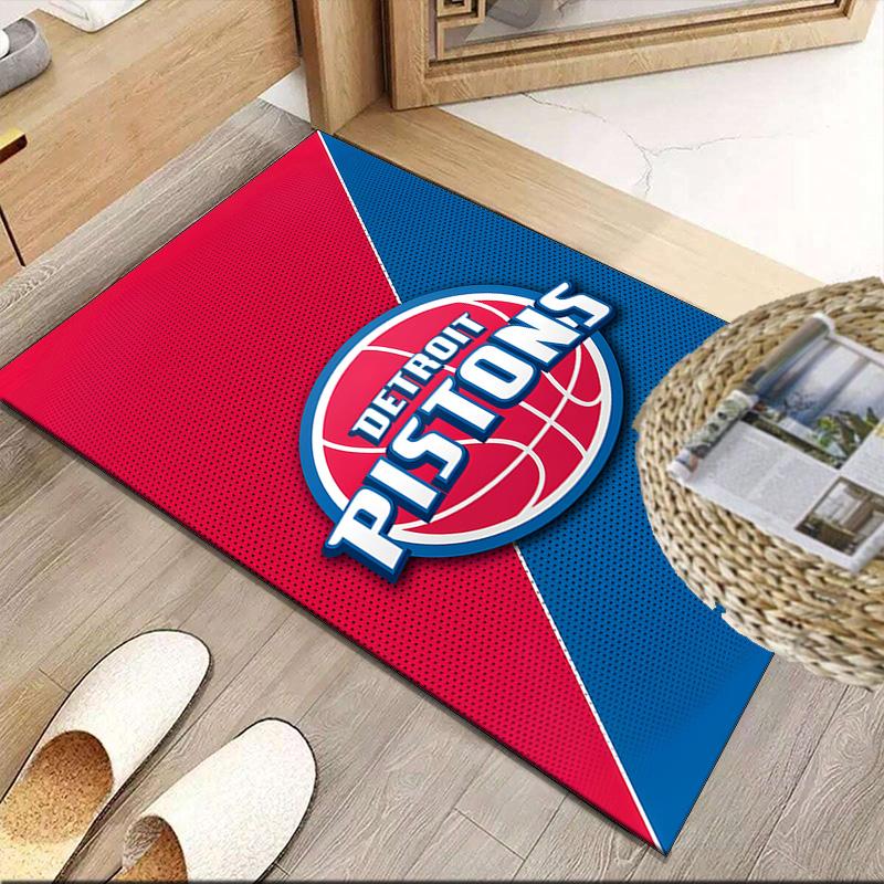 Detroit-Pistons Logo Carpet, Kitchen Rugs, Yoga Mat, Non-Slip Mats, Rug for Bathroom, Living Room Bedroom, Camping Rugs Christmas Gift