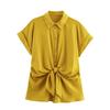 Araltay New Arrival Fashion Style Women's Clothing Fashion All-Match Casual Minimalist Linen Bow Tie Shirt 8138389