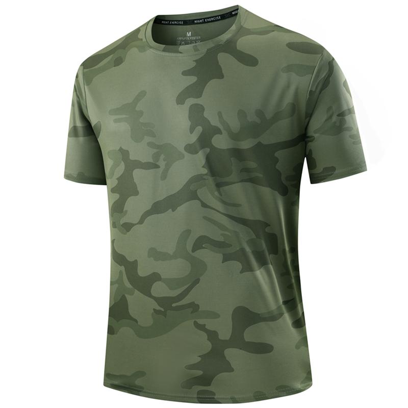 Sports T-shirt Men's Summer Loose Breathable Casual Ice Silk Short Sleeved Running Fitness Thin Half Sleeved T-shirt