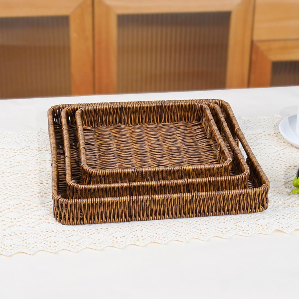 Handwoven Tray For Serving Food And Vegetables