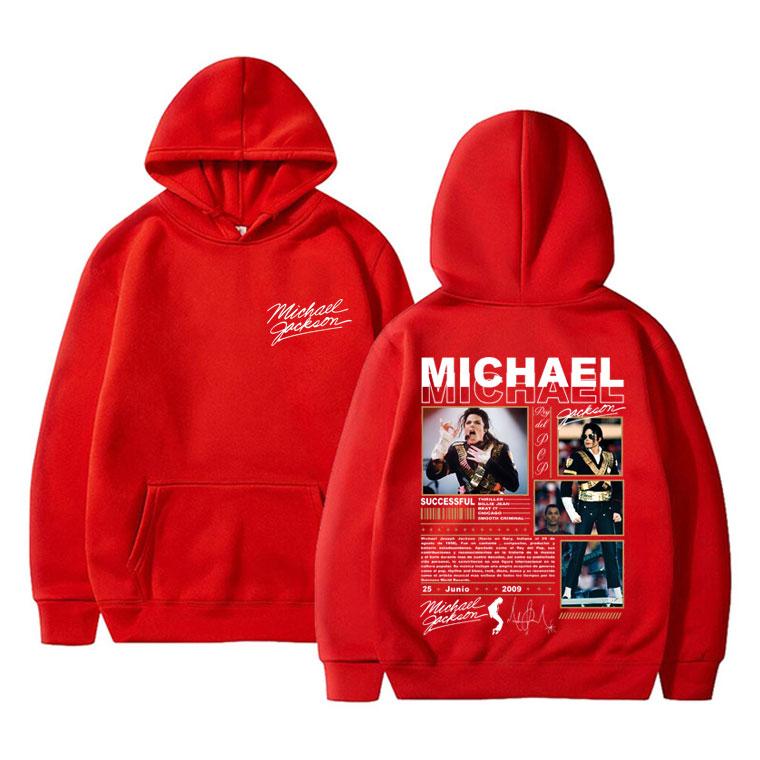 Felpa Classica Vintage Michajackson King Of Pop Uomo Moda Retro Gotica Rock Felpa Punk Oversize Pullover Streetwear