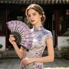 Blumenmuster Faltfächer Chinesischer Stil Kunststoffrippen Handfächer Tragbar Sommer Kühlventilator Tanzaufführung Party Requisiten