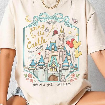 Personalized Going To The Castle Gonna Get Married Shirt, Disney Bachelorette Party Shirts, Bride Pink Tee, Bridal Shower Gift, Disney Bride