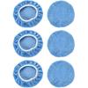 HARFINGTON 6pcs Car Polisher Bonnet Buffing Pad Coral Fleece Polishing Buffing Pad Cover for 9"-10" Car Buffer Bonnets Polisher, Light Blue