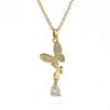 Korean Butterfly Tassel Luxury Diamond Titanium Steel Necklace - Women's Versatile Clavicle Jewelry