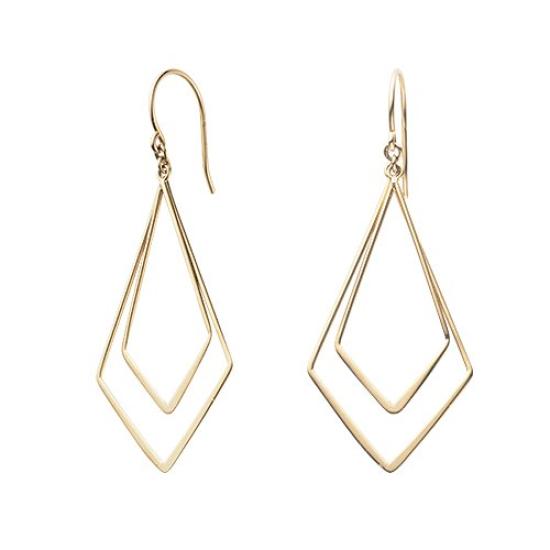 Earrings K10 Yellow Gold Geometric AJVA2296 YG [Official] [Vendome Aoyama]