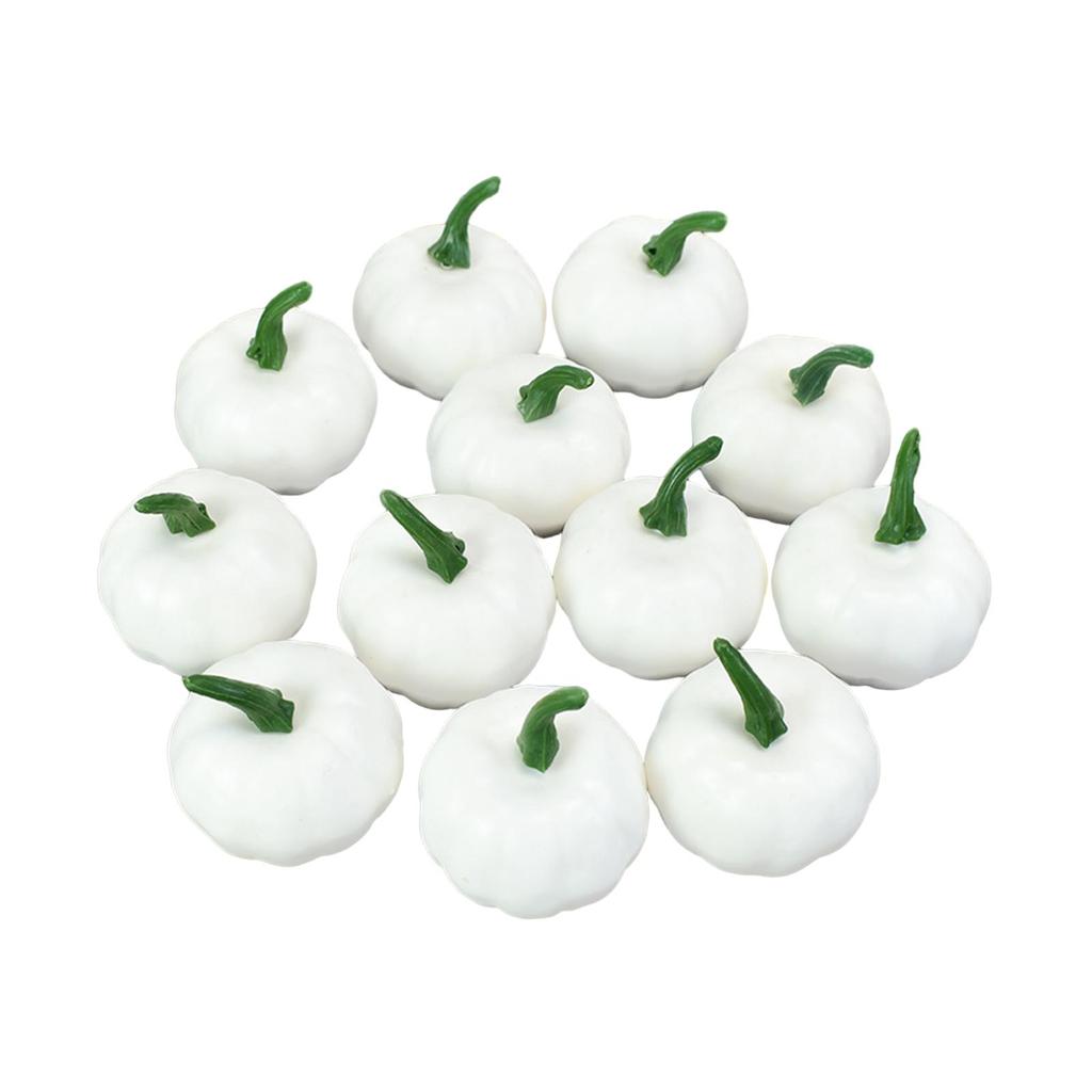 12x Fake Pumpkins Model Artificial Vegetables for Halloween Kitchen Autumn