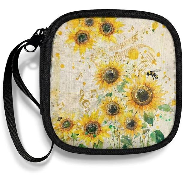 Mushrooms and Moon Carrying Earphone Case Pouch Storage Bag Holder-Earbud Case Headphones Storage Bag Pouch for Headphone, Bluetooth