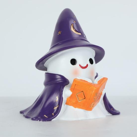 1/2Pcs Enchanting Wizard Ghost Night Light Halloween Reading Book Ghost LED Lamp Home Bedroom Kids Room Decoration Book Lovers Gift