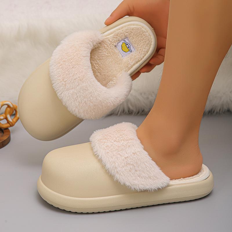 

Модные Легкие Меховые Домашние Тапочки Женские 2025 Зима Ева Водонепроницаемые Нескользящие Домашние Шлепанцы Женские Удобные Мягкая Подошва Хлопковые Тапочки 44-45 хаки