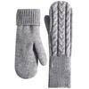 Plush Lined Winter Mittens Double Layer Thermal Mittens New Padded Fingerless Gloves  For Women