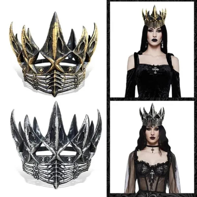 Gothic Dark Vintage Crow Crown for Women Men Cosplay Party Ball Unique Gothic Raven Headpiece Accessories Perfect for Halloween