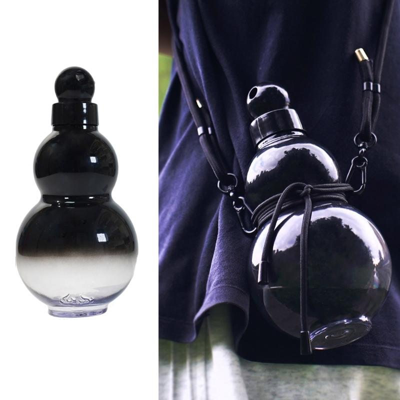 Gourd Shape Water Cup Large Capacity Water Bottle, Gourd Water Bottle with Shoulder Strap, Outdoor Hiking Water Bottle