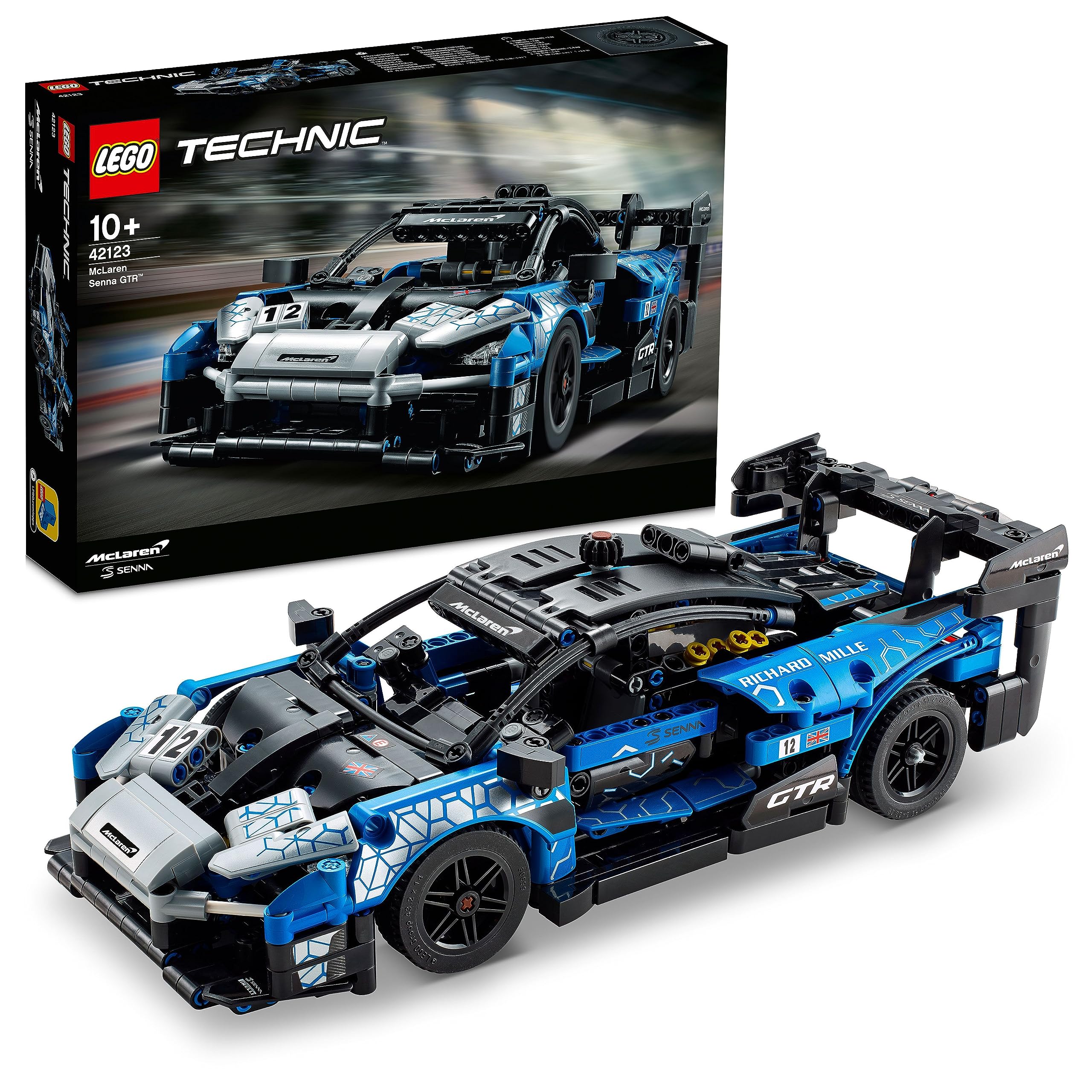 

LEGO Technic McLaren Senna GTR (42123) Рождественский подарок, STEM развивающая игрушка, Строительные блоки, Машина, для мальчиков от 10 лет