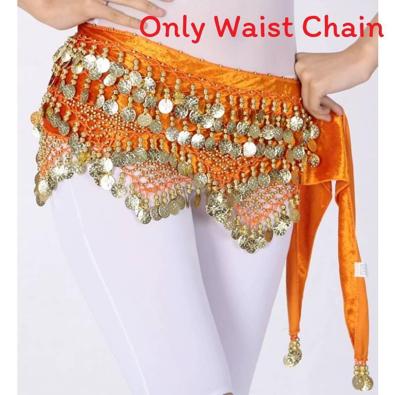 Belly Dance Hip Belt With Triangle Coins For Practice And Performance