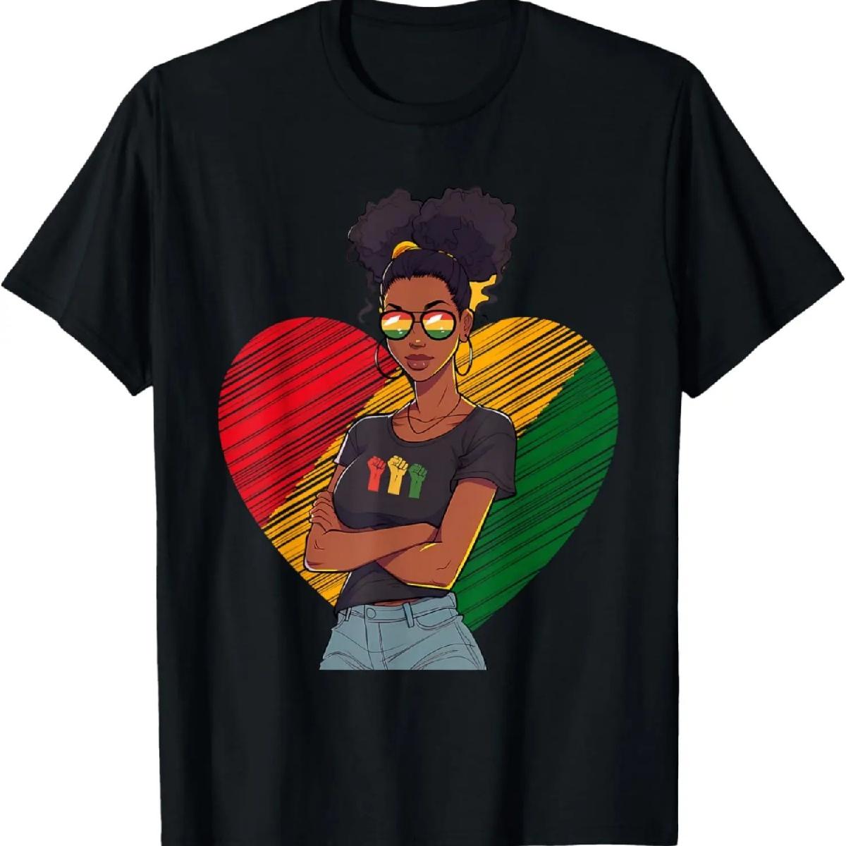 

Black History Juneteenth Queen Melanin Sistas Afro American T-Shirt XXXXXL різнокольоровий