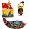 China Travelling Fridge Magnets Famous Resorts Shanghai Beijing Xi'an Hongkong Tourist Souvenirs Photo Wall Magnetic Stickers