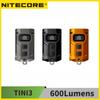 TINI3 MCT Metal EDC Multiple Color Temperatures Flashlight USB-C Recharge 600 Lumen Keychain Light Torch