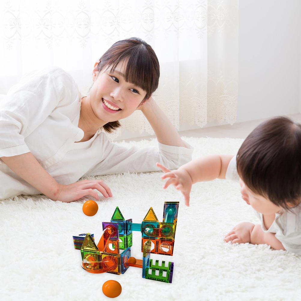 69Pcs Magnetic Tiles Building Blocks Toy Colorful Magnet Building Blocks Educational Toys for Kids