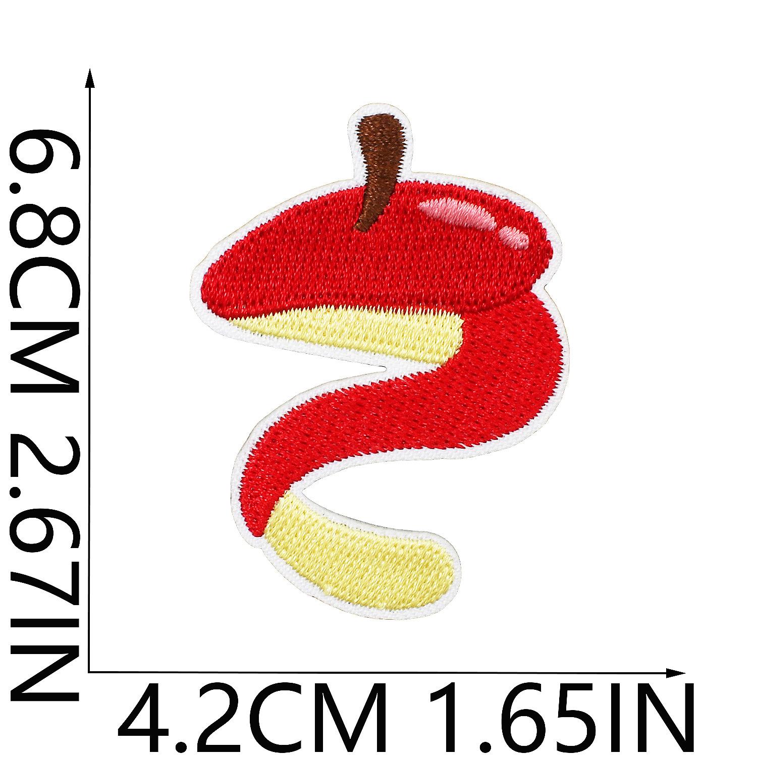 Cartoon Apple Embroidery Cloth Sticker Apple Cake Patch Sticker Children S Clothes Decoration Stars Apple Embroidery Stamp Boy No. 2_3 pieces
